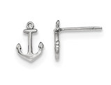 Sterling Silver Polished Anchor Post Earrings